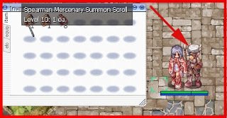 Summon a mercenary to help you kill monsters and level up.