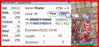 Use the Mercenary Skills to kill monsters